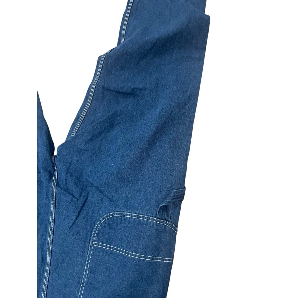 VINTAGE 1995 Liberty Overalls 42x28 Blue Denim Bib 90s Baggy GORPCORE Russia - Picture 7 of 10